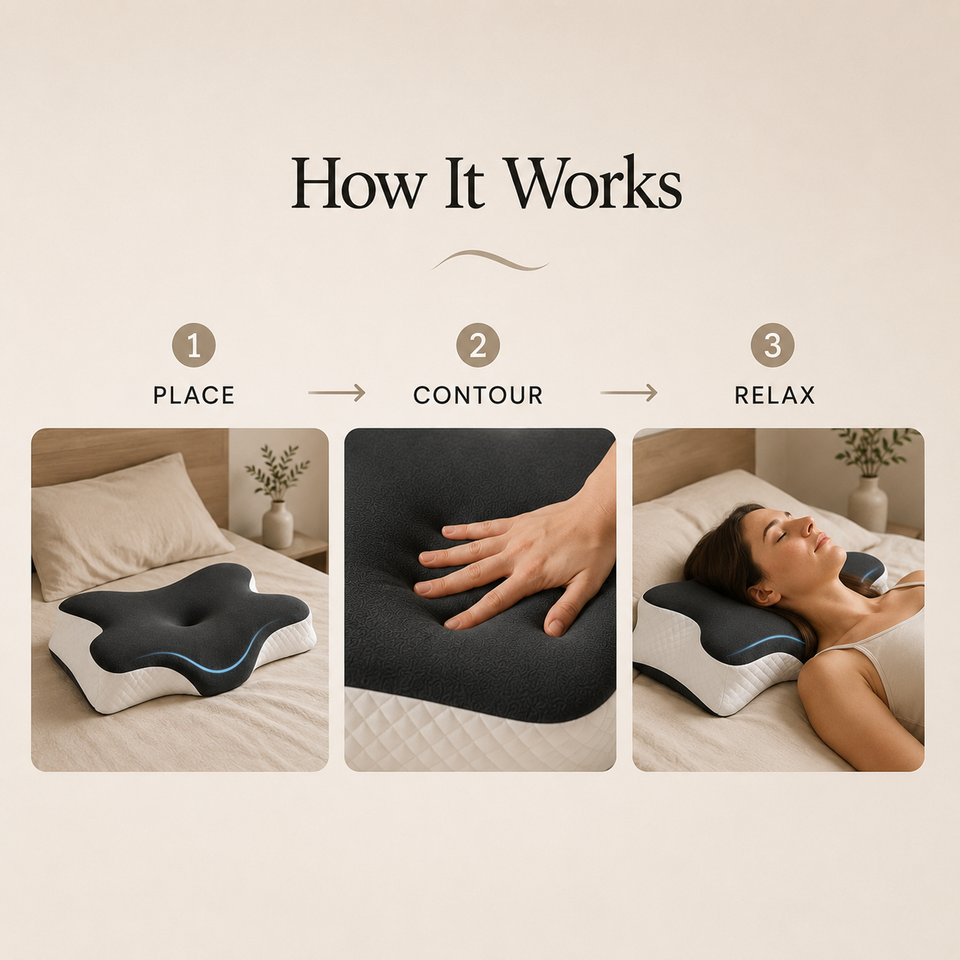 NUVORA ContourCloud™ Cooling Memory Foam Pillow
