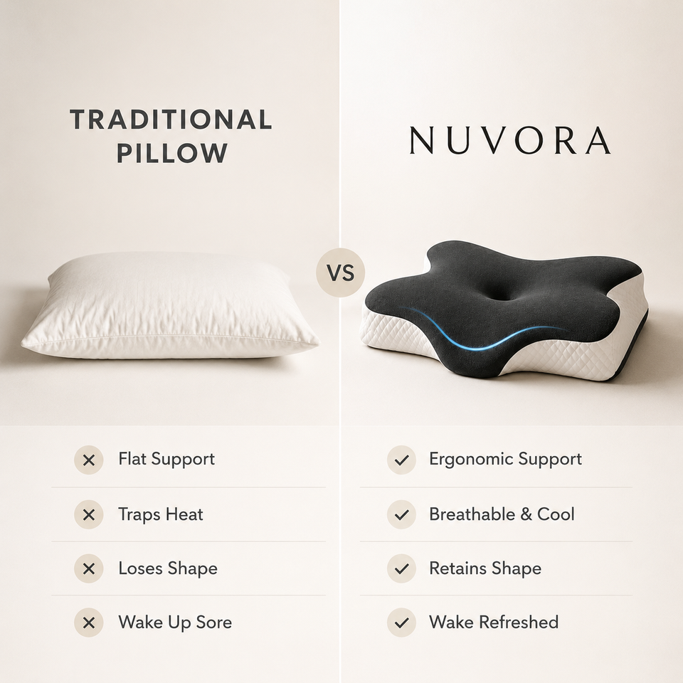 NUVORA ContourCloud™ Cooling Memory Foam Pillow